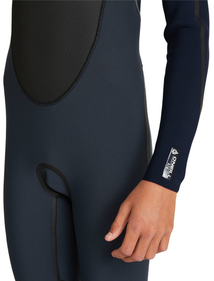 Boys Psycho Tech 3/2 Chest Zip Steamer Kids Wetsuit