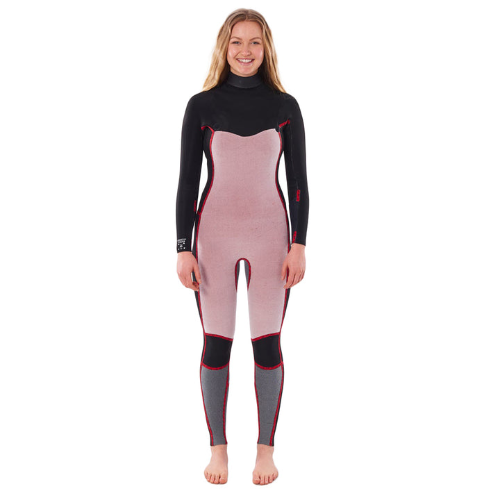 Dawn Patrol 3/2 Chest Zip Steamer Womens Wetsuit - Black