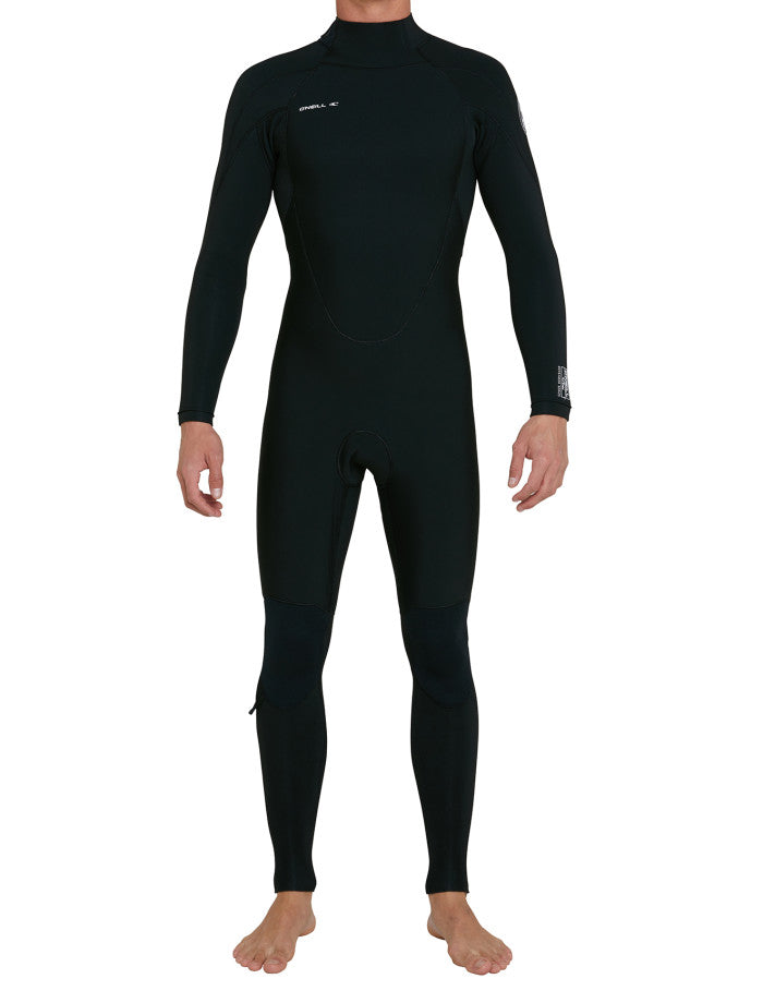 Defender 4/3 Back Zip Steamer Wetsuit - Black
