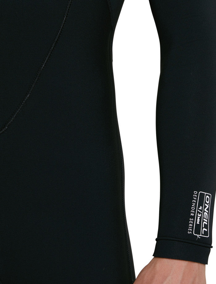 Defender 4/3 Back Zip Steamer Wetsuit - Black