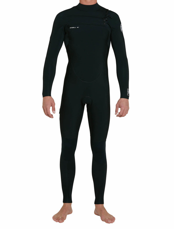 Defender 3/2 Chest Zip Steamer Wetsuit - Black