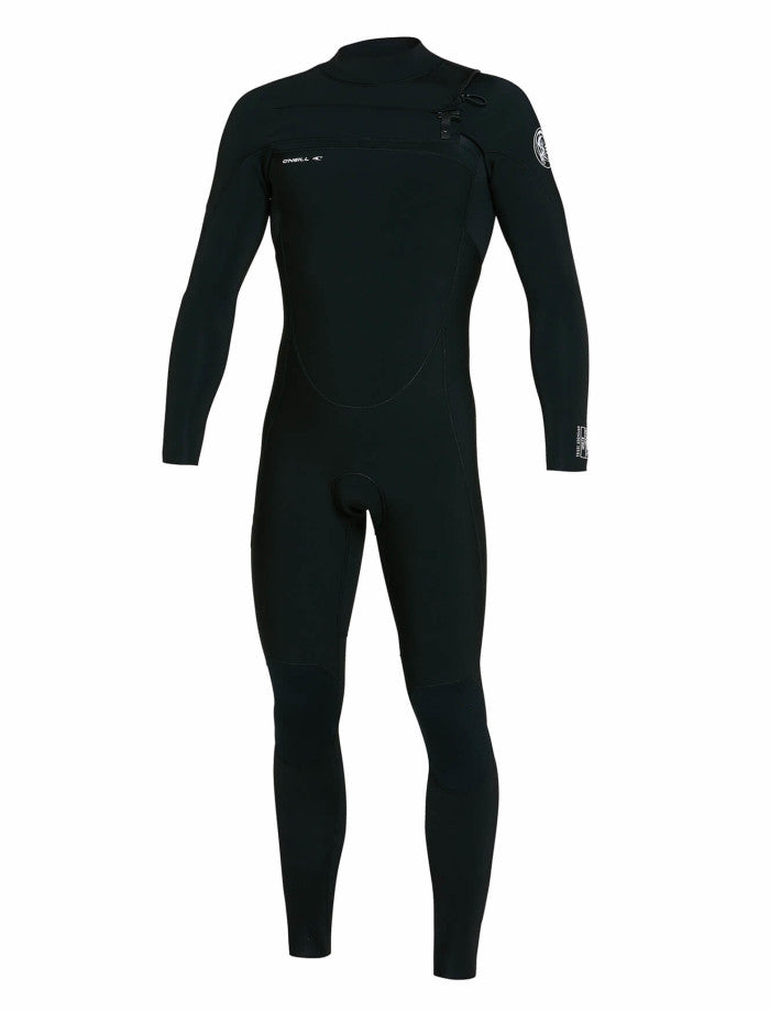 Defender 3/2 Chest Zip Steamer Wetsuit - Black