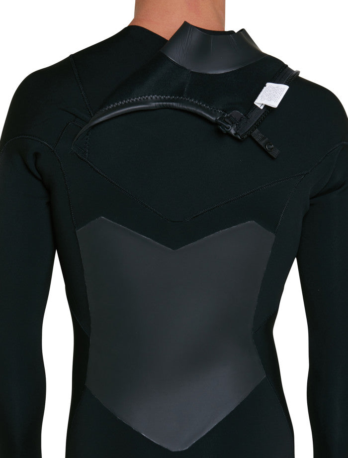 Defender 4/3 Chest Zip Steamer Wetsuit - Black