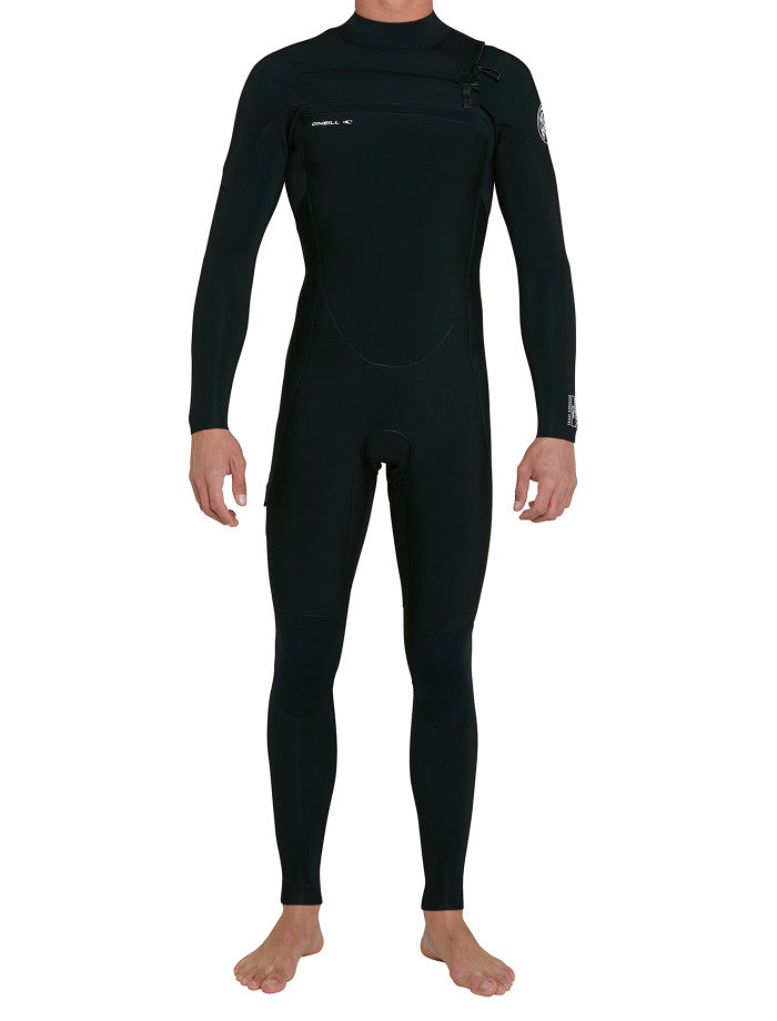 Defender 4/3 Chest Zip Steamer Wetsuit - Black