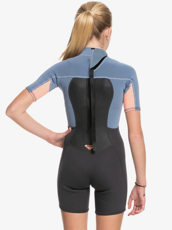 Girls 2/2mm Prologue Back Zip SS Springsuit Kids Wetsuit