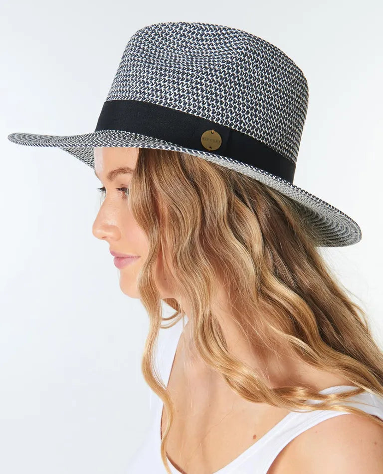 Women's Dakota Panama Hat - Navy White