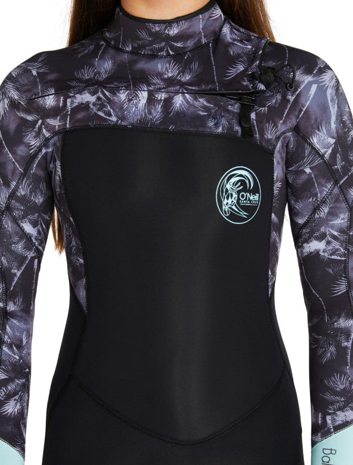 Girls Bahia 3/2 Chest Zip Steamer Kids Wetsuit - Hanalei