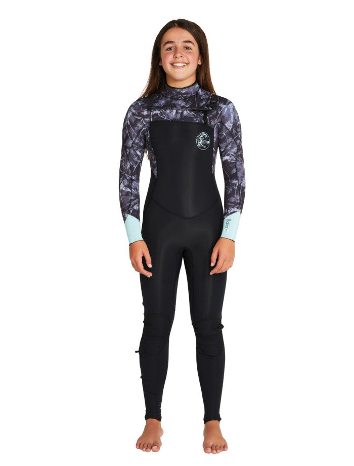 Girls Bahia 3/2 Chest Zip Steamer Kids Wetsuit - Hanalei