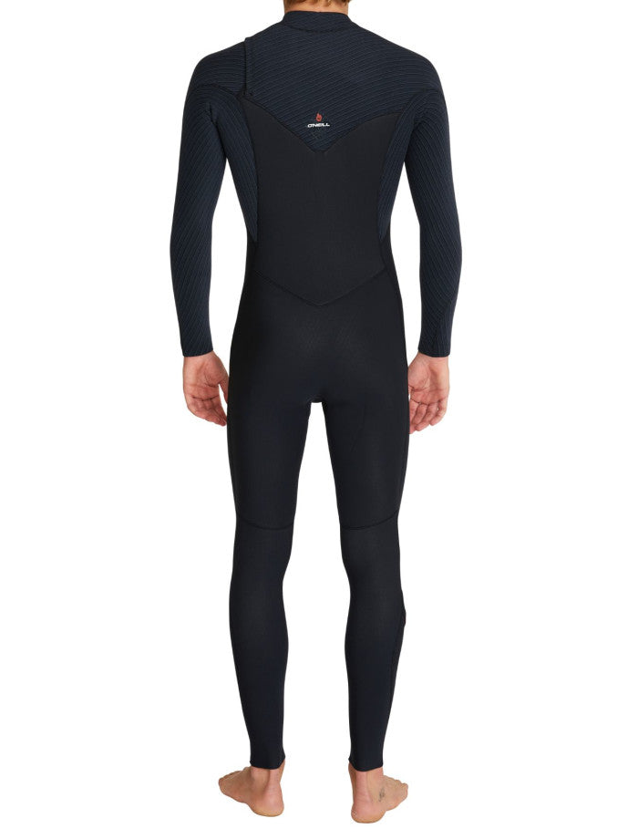HyperFire 3/2 Chest Zip Steamer Wetsuit - Black