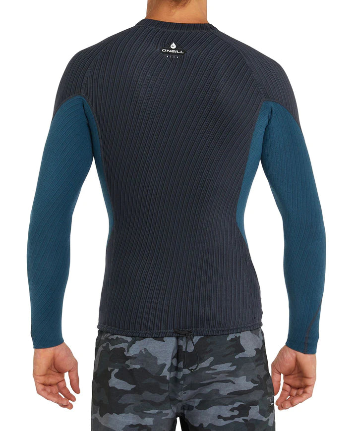 Hyperfreak 1.5mm TB3X Long Sleeve Wetsuit Jacket - Gunmetal/Cadet