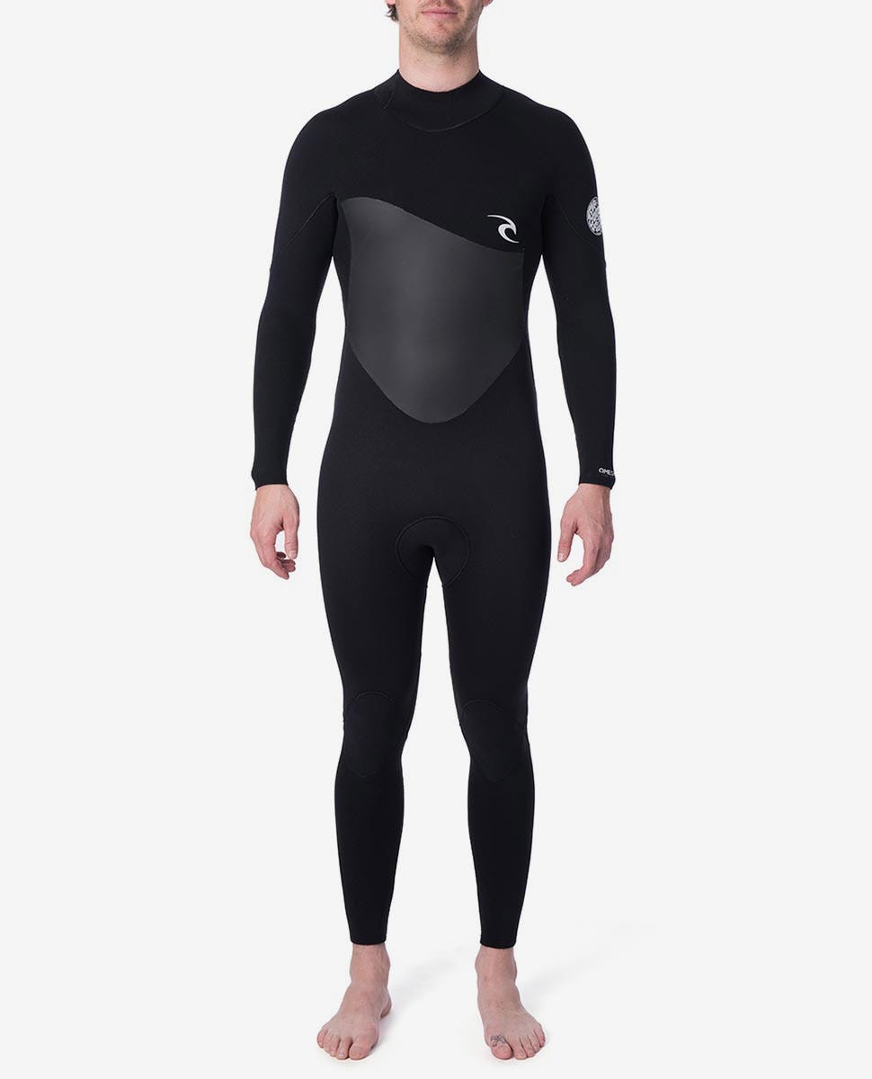 Omega 3/2 GB Back Zip Steamer Mens Wetsuit - Black