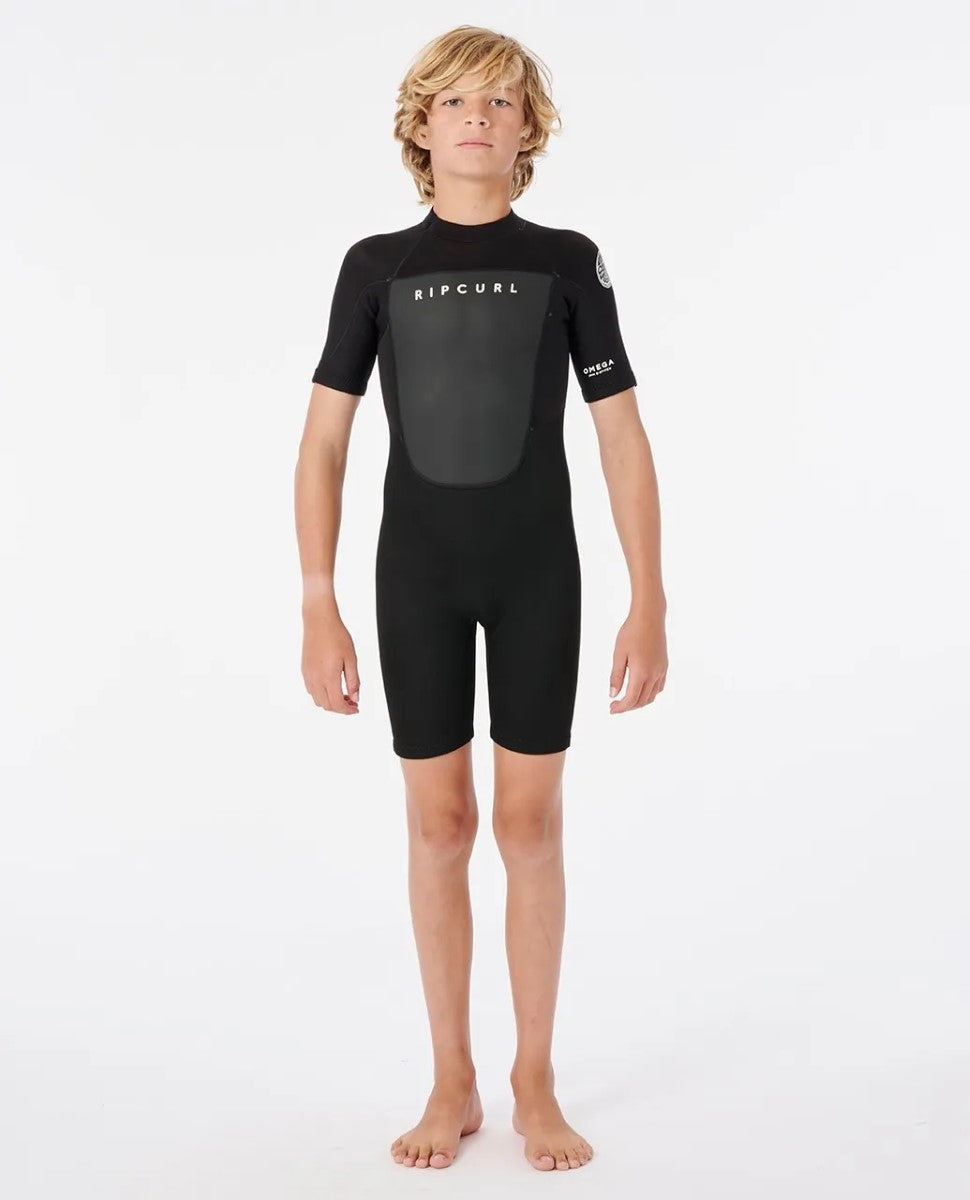 Boys Omega 1.5mm Springsuit Kids Wetsuit - Black