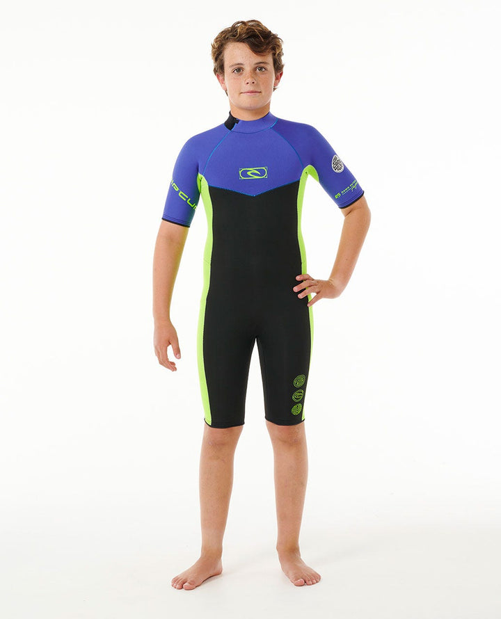 Boys Dawn Patrol 2mm Back Zip Short Sleeve Springsuit Kids Wetsuit