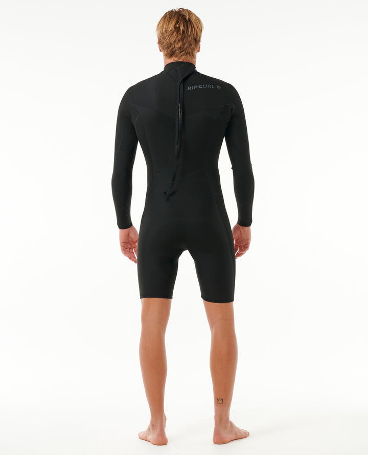 Dawn Patrol 2mm Long Sleeve Back Zip Springsuit - Black