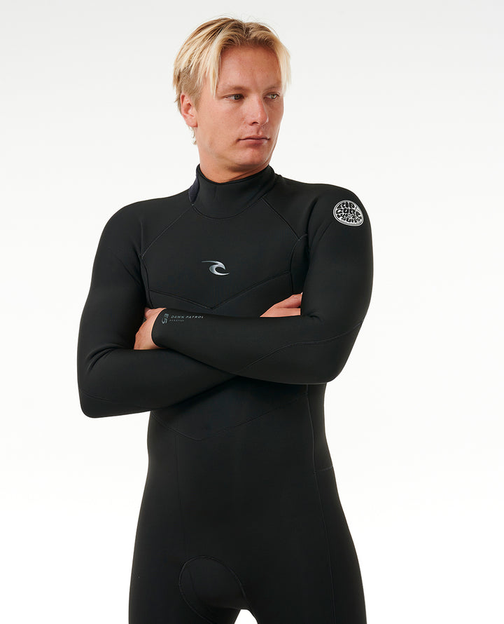 Dawn Patrol 2mm Long Sleeve Back Zip Springsuit - Black