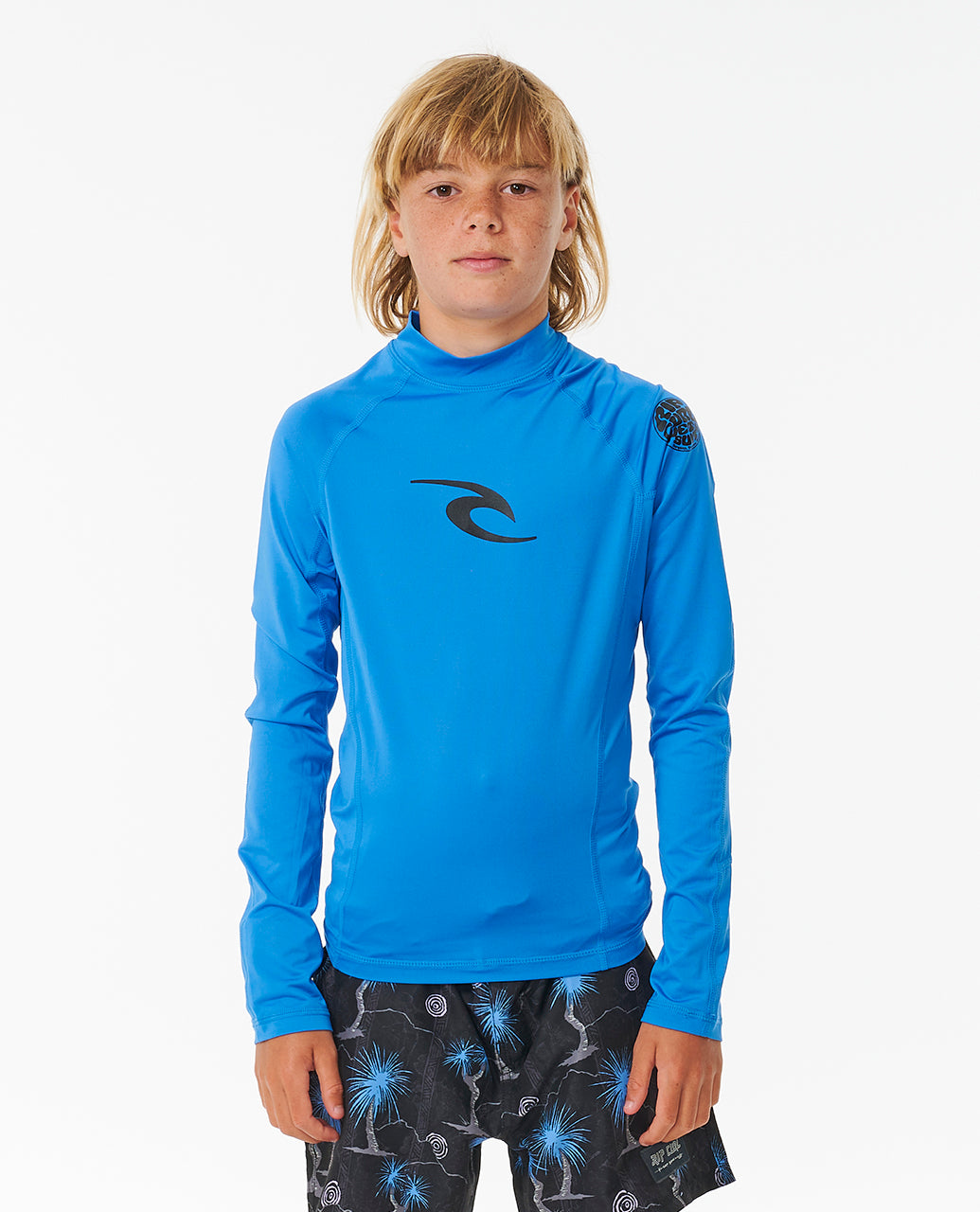 Brand Wave UV Long Sleeve Kids Rash Vest - Blue Gum