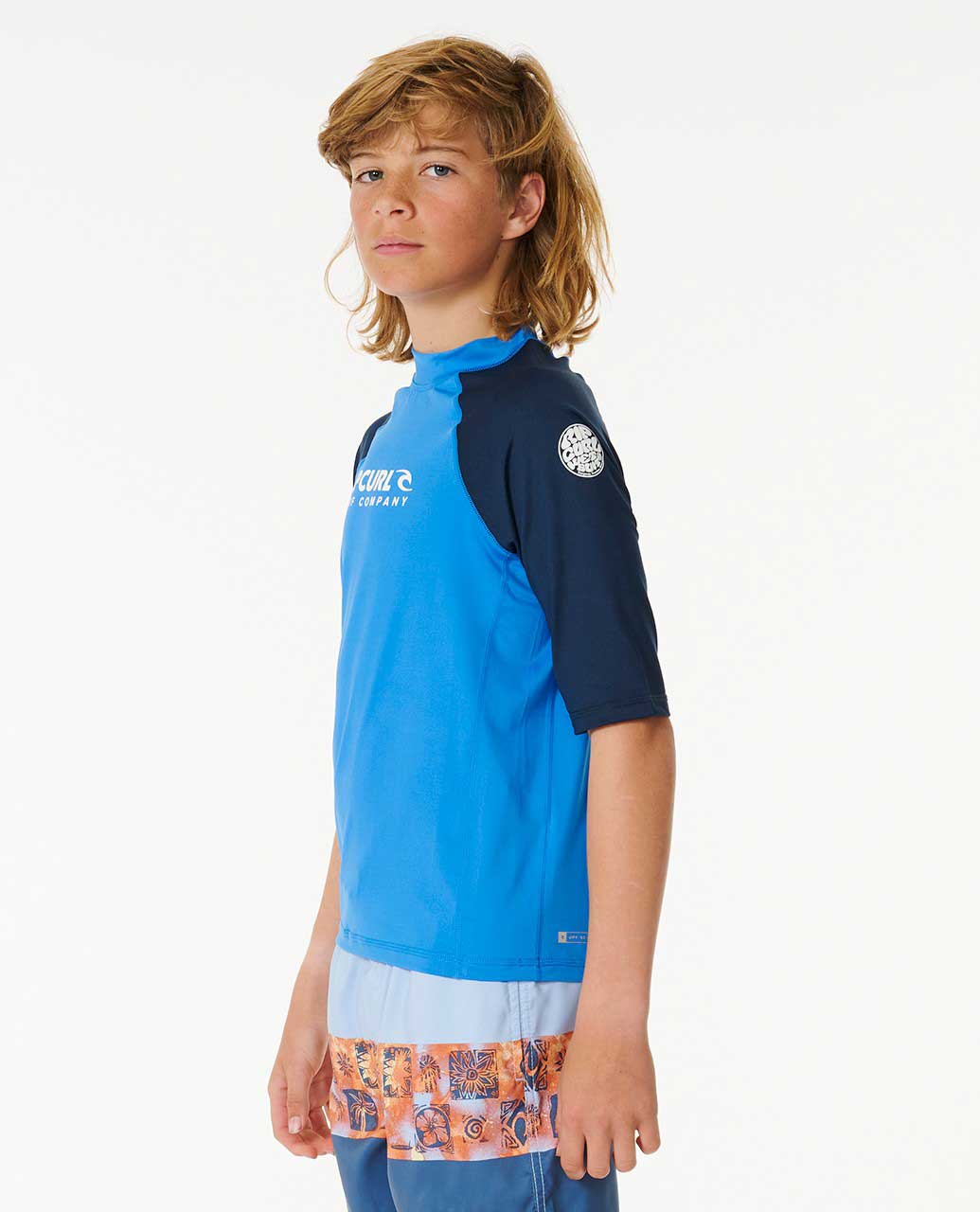 Boys Shock Short Sleeve UV Kids Rash Vest