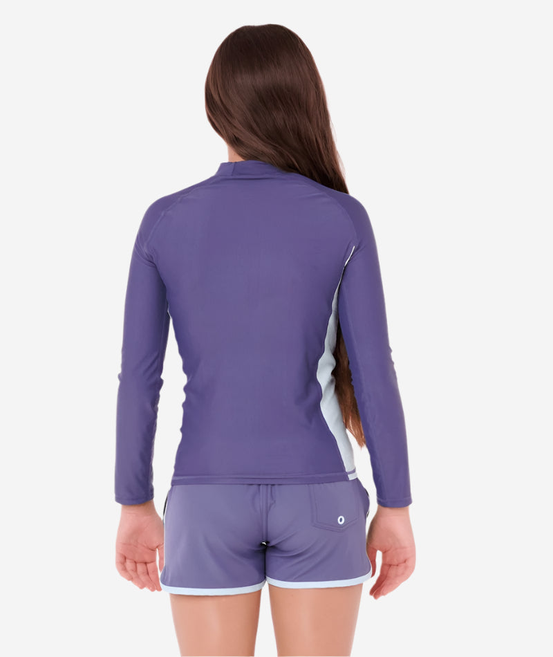 Girls Classic Surf Long Sleeve Kids Rash Vest