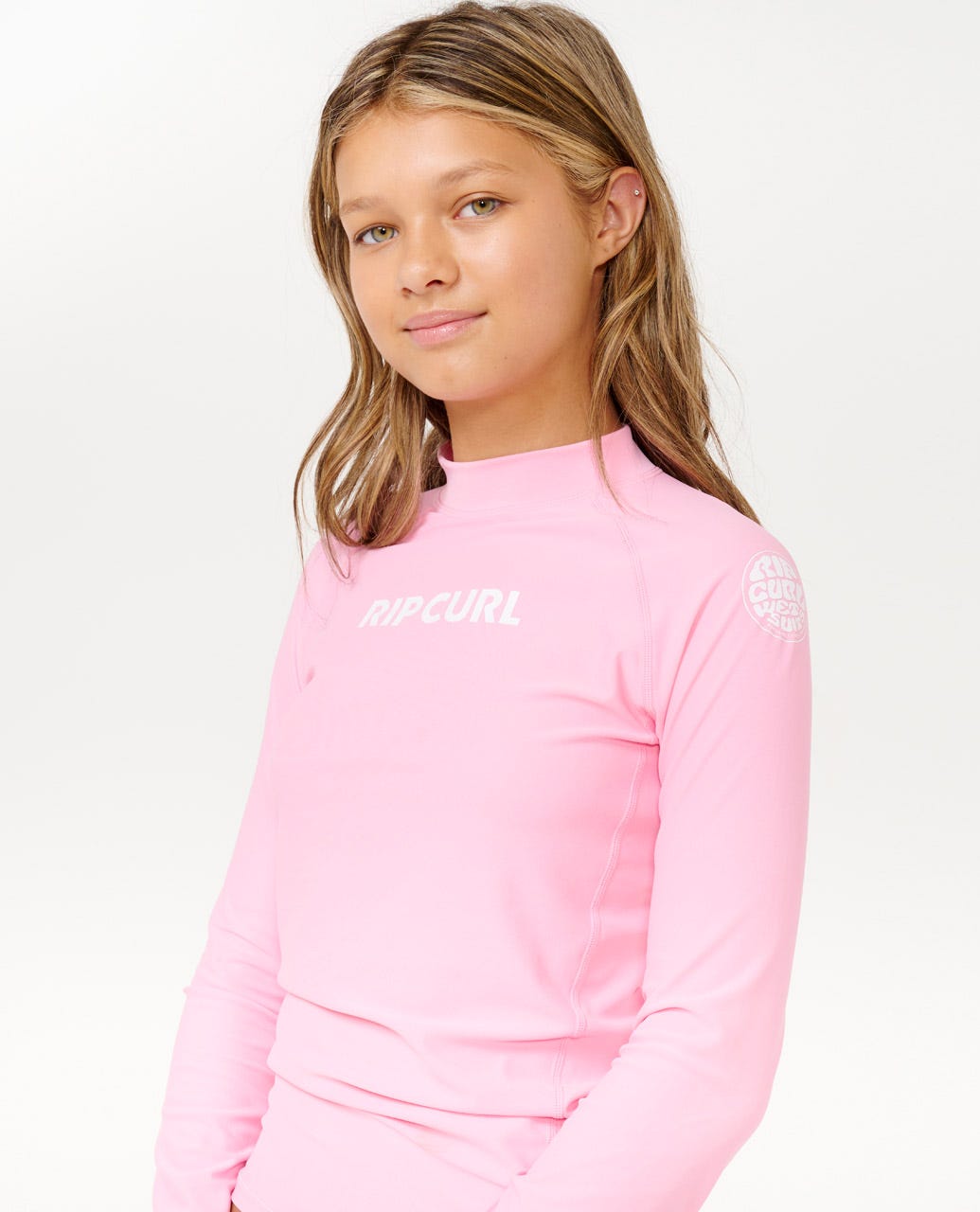 Girls Classic Surf Long Sleeve Kids Rash Vest