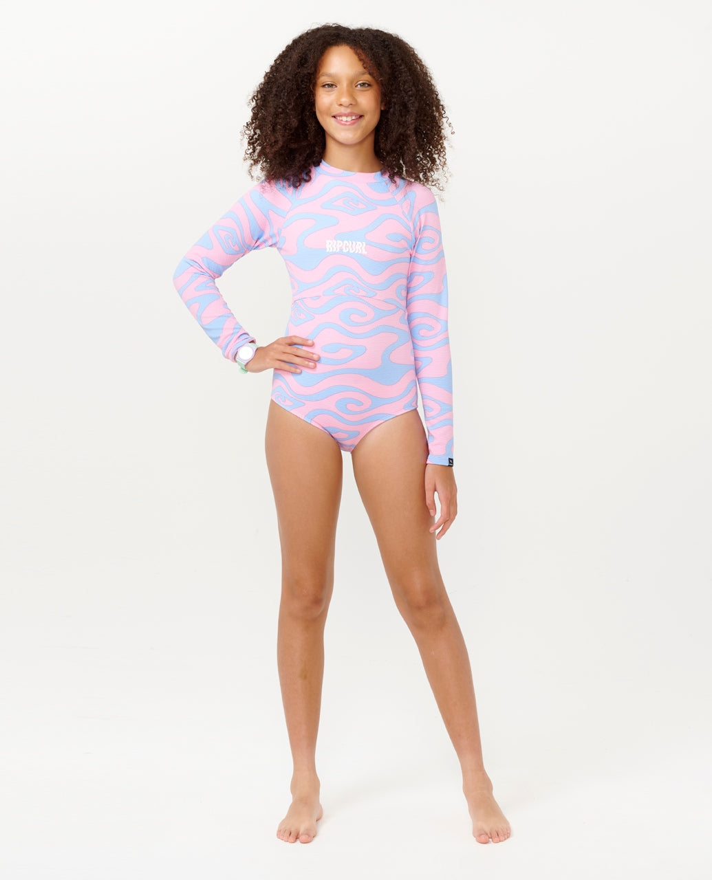 Girls Cosmic UPF Long Sleeve Kids Surfsuit