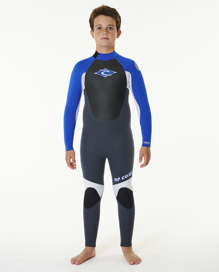 Boys Omega 3/2 Back Zip Steamer Kids Wetsuit