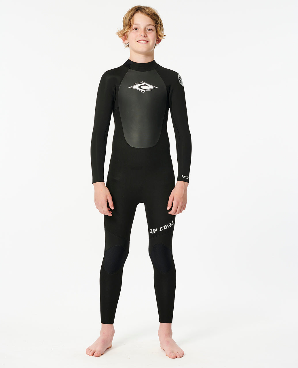 Boys Omega 3/2 Back Zip Steamer Kids Wetsuit