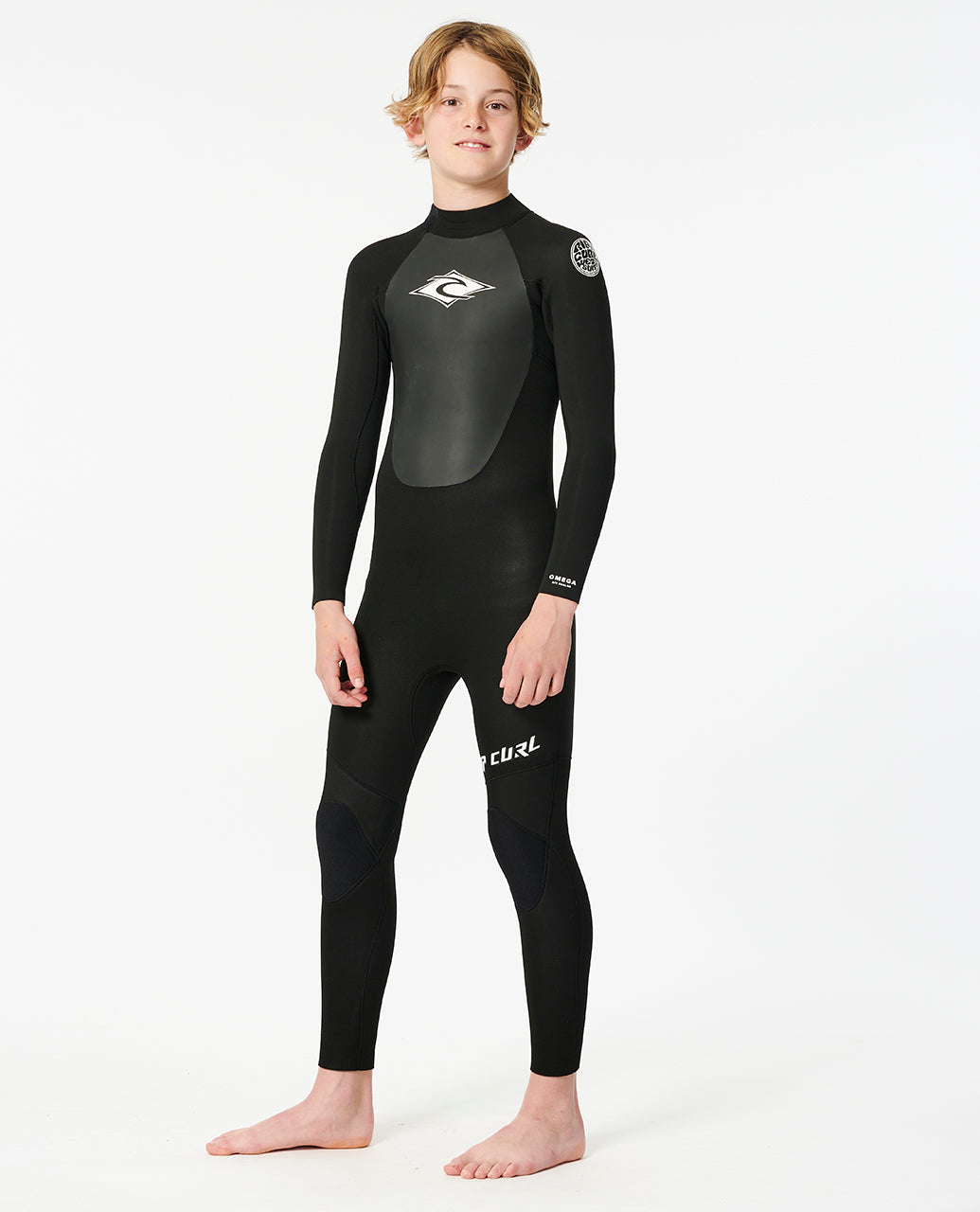 Boys Omega 3/2 Back Zip Steamer Kids Wetsuit