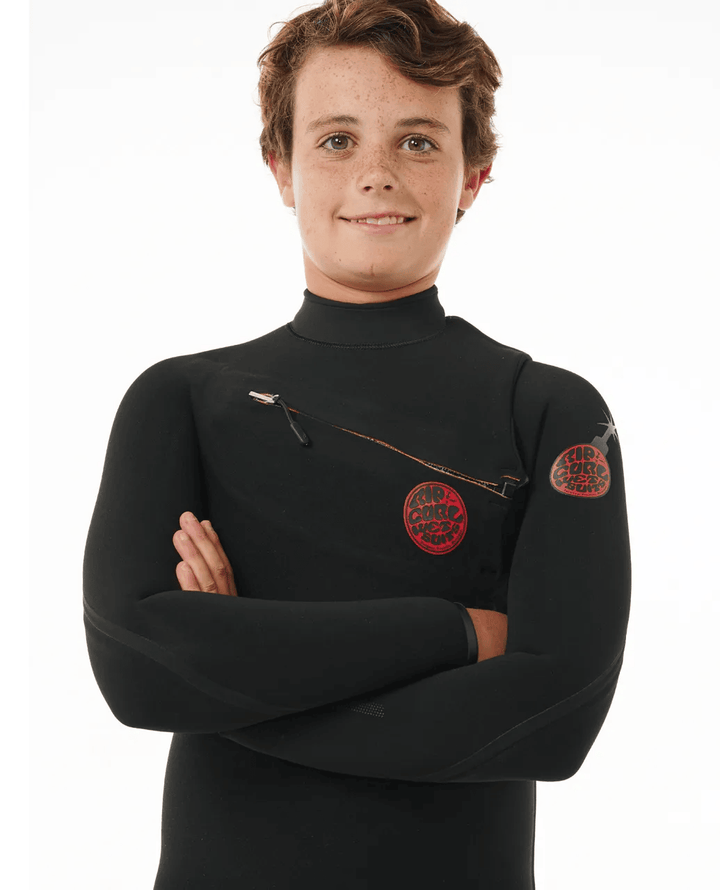Boys Flashbomb Fusion 3/2 Chest Zip Steamer Wetsuit