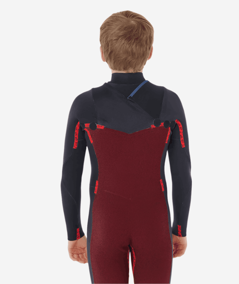 Boys Dawn Patrol 4/3 Chest Zip Kids Steamer Wetsuit