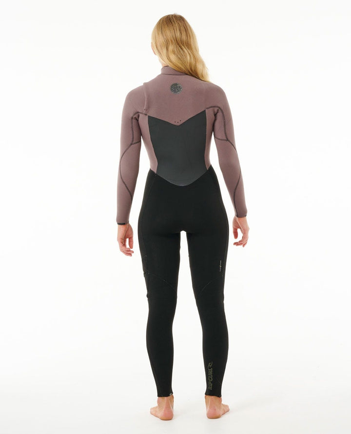 Womens Flashbomb 3/2 Chest Zip Steamer Wetsuit - Chocolate
