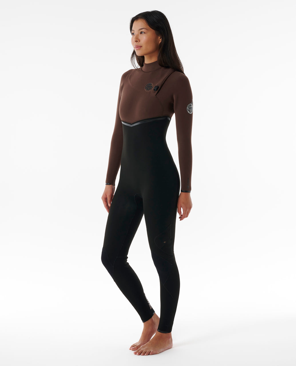 Womens E-Bomb 3/2 Zip Free Steamer Wetsuit - Chocolate