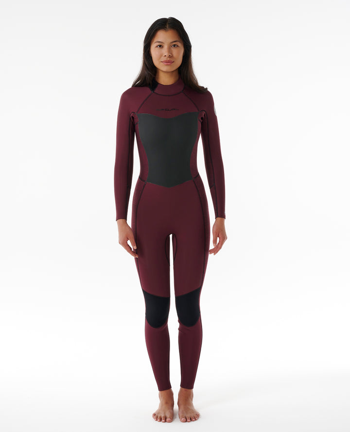 Womens Dawn Patrol 3/2 Back Zip Steamer Wetsuit - Plum