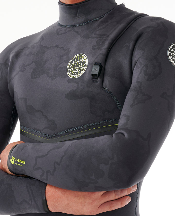 E-Bomb 3/2 Zip Free Steamer Wetsuit - Charcoal