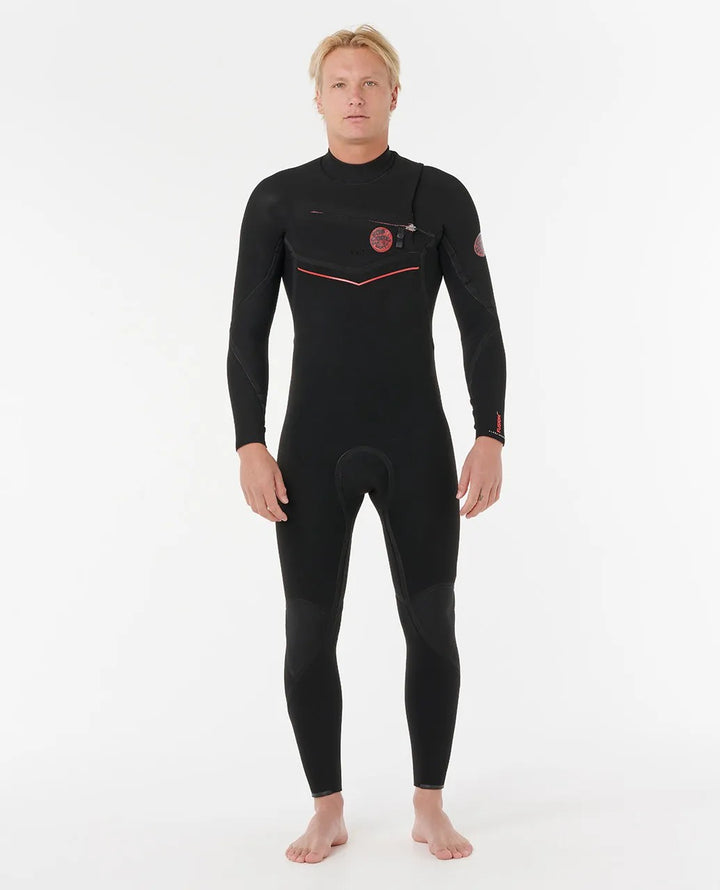 Flashbomb Fusion 4/3 Chest Zip Dry Seam Steamer Wetsuit - Black
