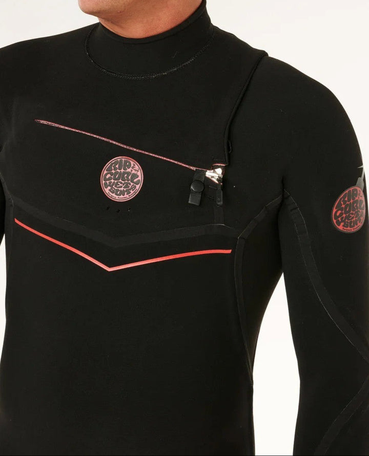 Flashbomb Fusion 4/3 Chest Zip Dry Seam Steamer Wetsuit - Black