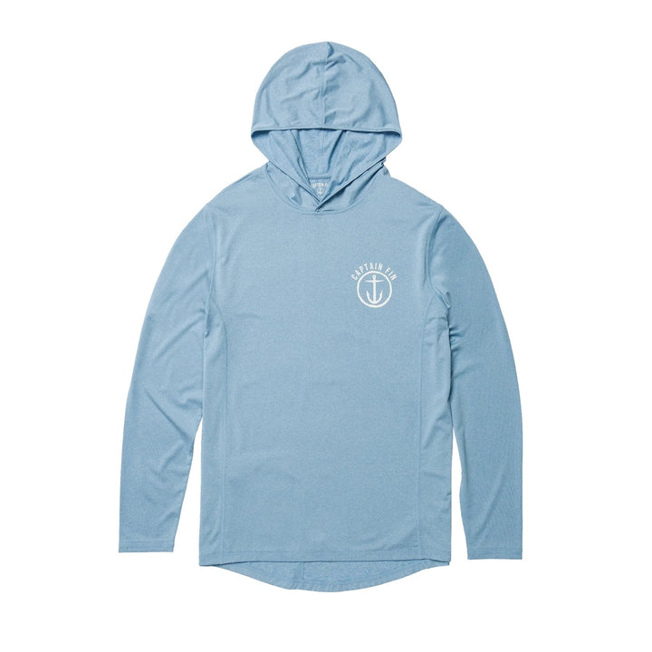 Early Boater Long Sleeve Hooded Surf Shirt - Coastal Blue