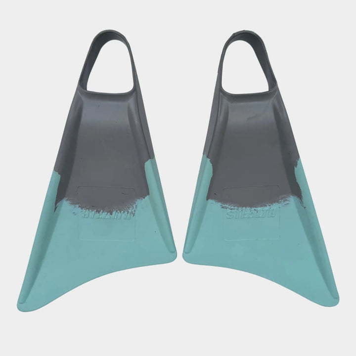 S1 Super Soft Surf Fins - Grey/Ice Blue