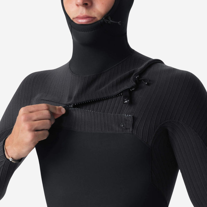Hyperfreak 5/4+ Chest Zip Hooded Steamer Wetsuit