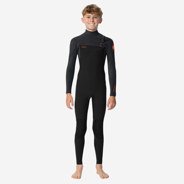 Boys HyperFire 4/3 Chest Zip Steamer Kids Wetsuit