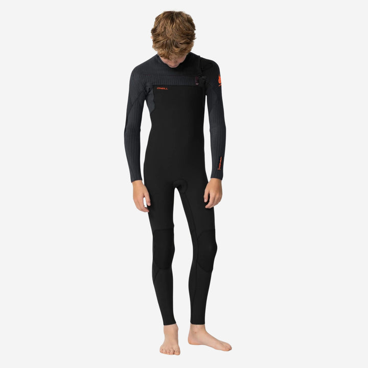 Boys HyperFire 4/3 Chest Zip Steamer Kids Wetsuit