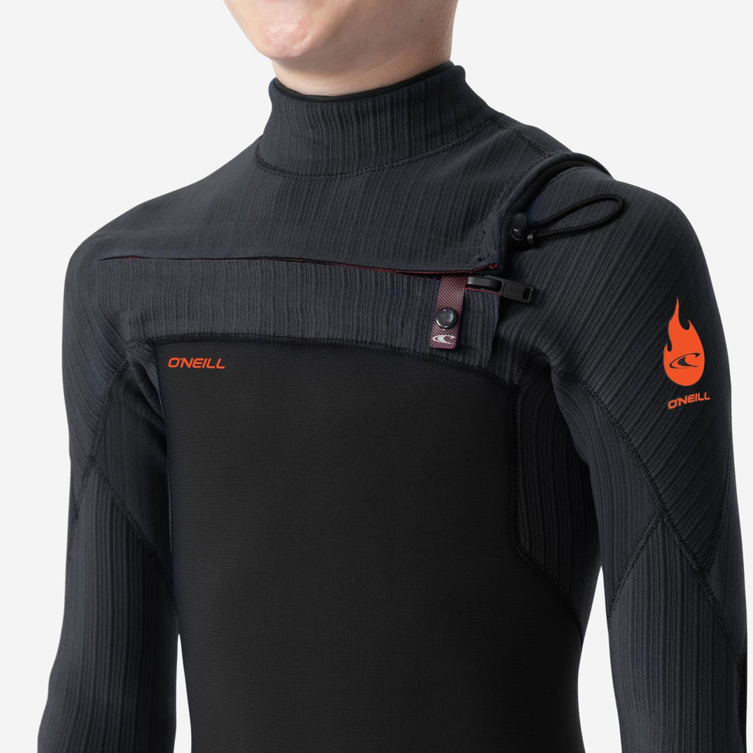 Boys HyperFire 4/3 Chest Zip Steamer Kids Wetsuit