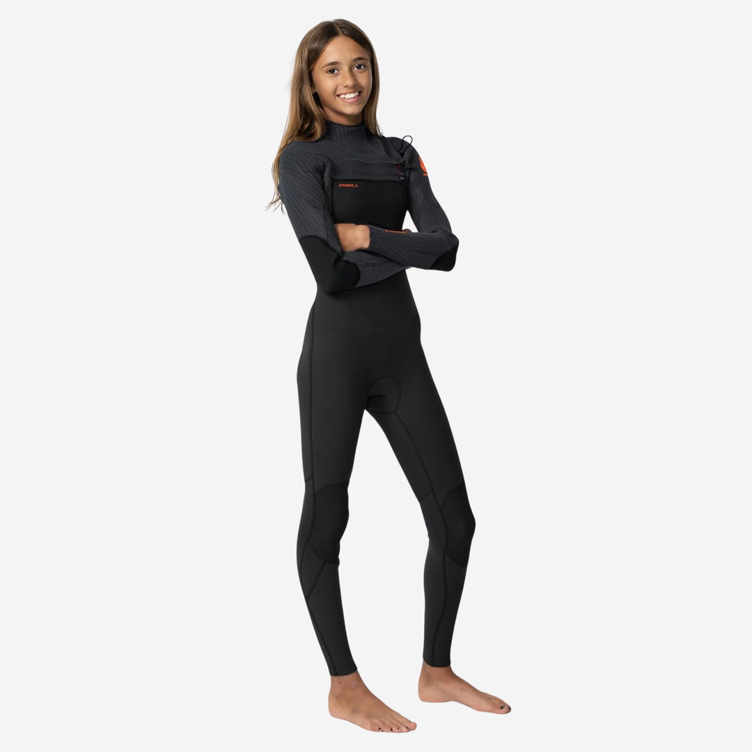 Boys HyperFire 4/3 Chest Zip Steamer Kids Wetsuit