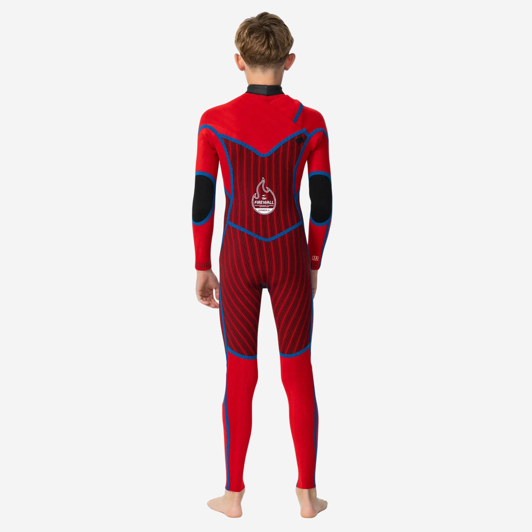 Boys HyperFire 4/3 Chest Zip Steamer Kids Wetsuit