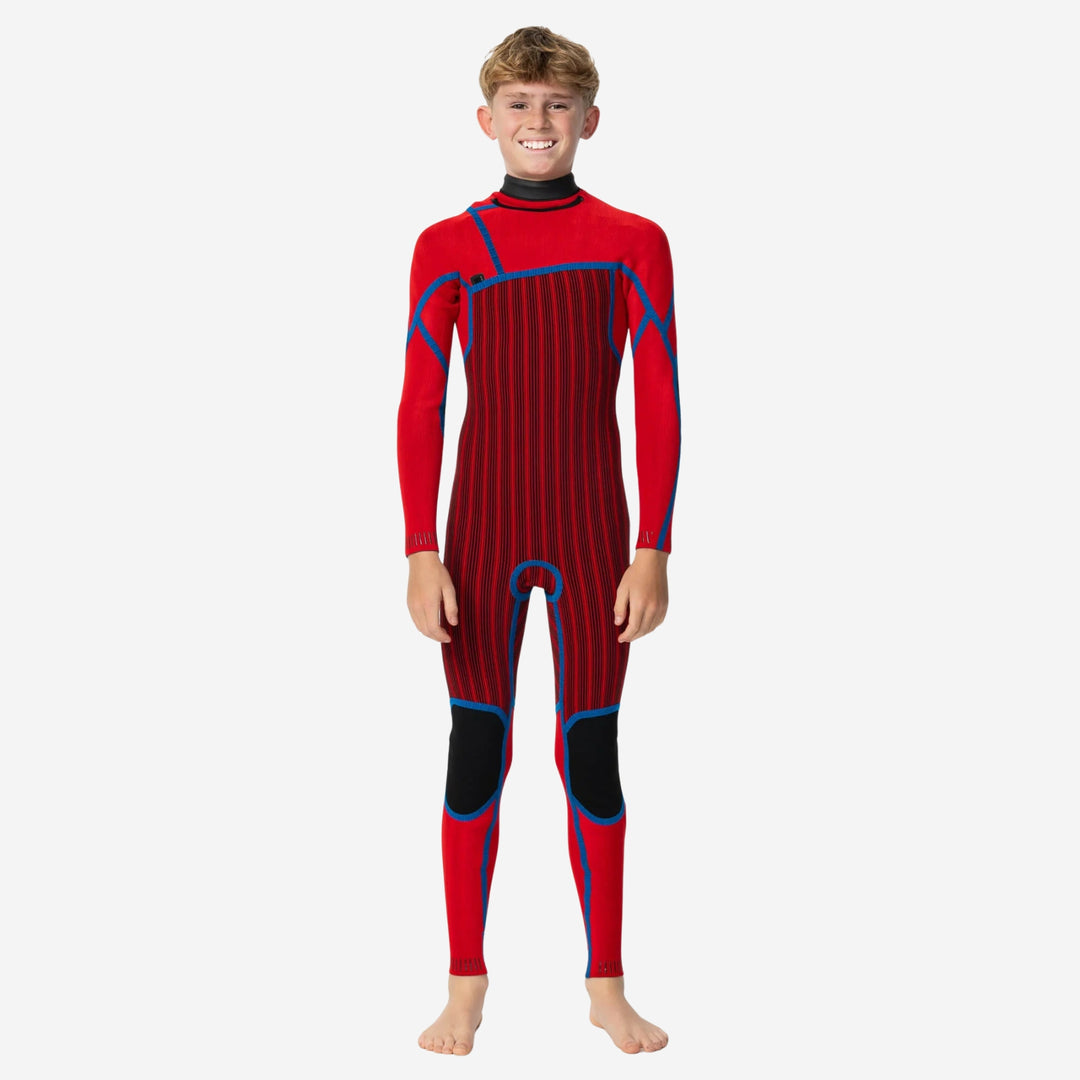 Boys HyperFire 4/3 Chest Zip Steamer Kids Wetsuit