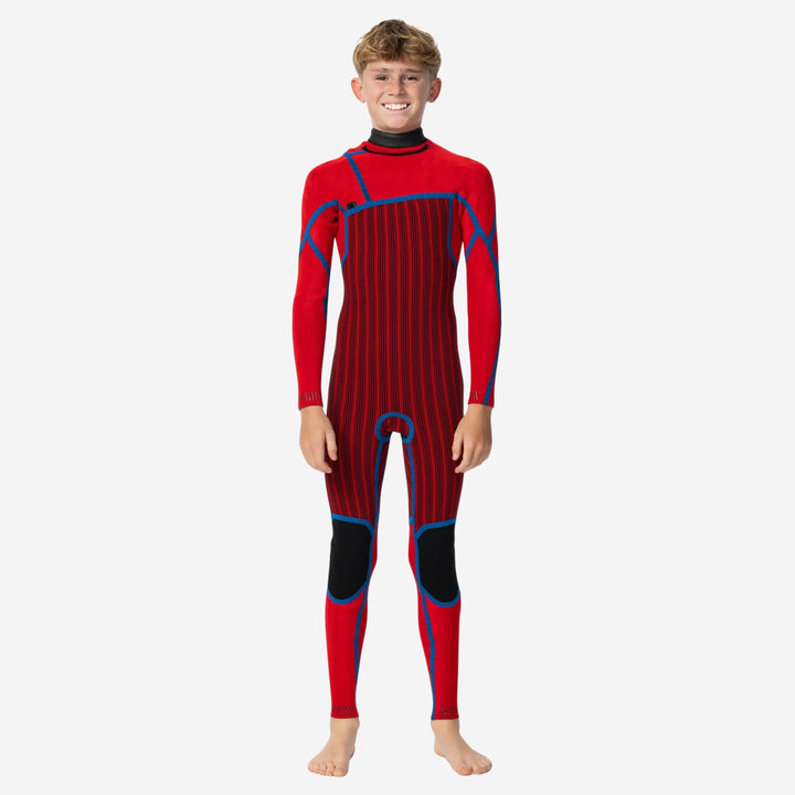 Boys HyperFire 4/3 Chest Zip Steamer Kids Wetsuit