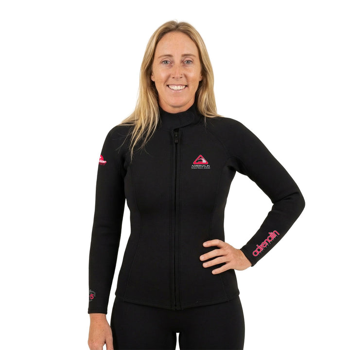 Wahine 1.5mm Front Zip Long Sleeve Wetsuit Top