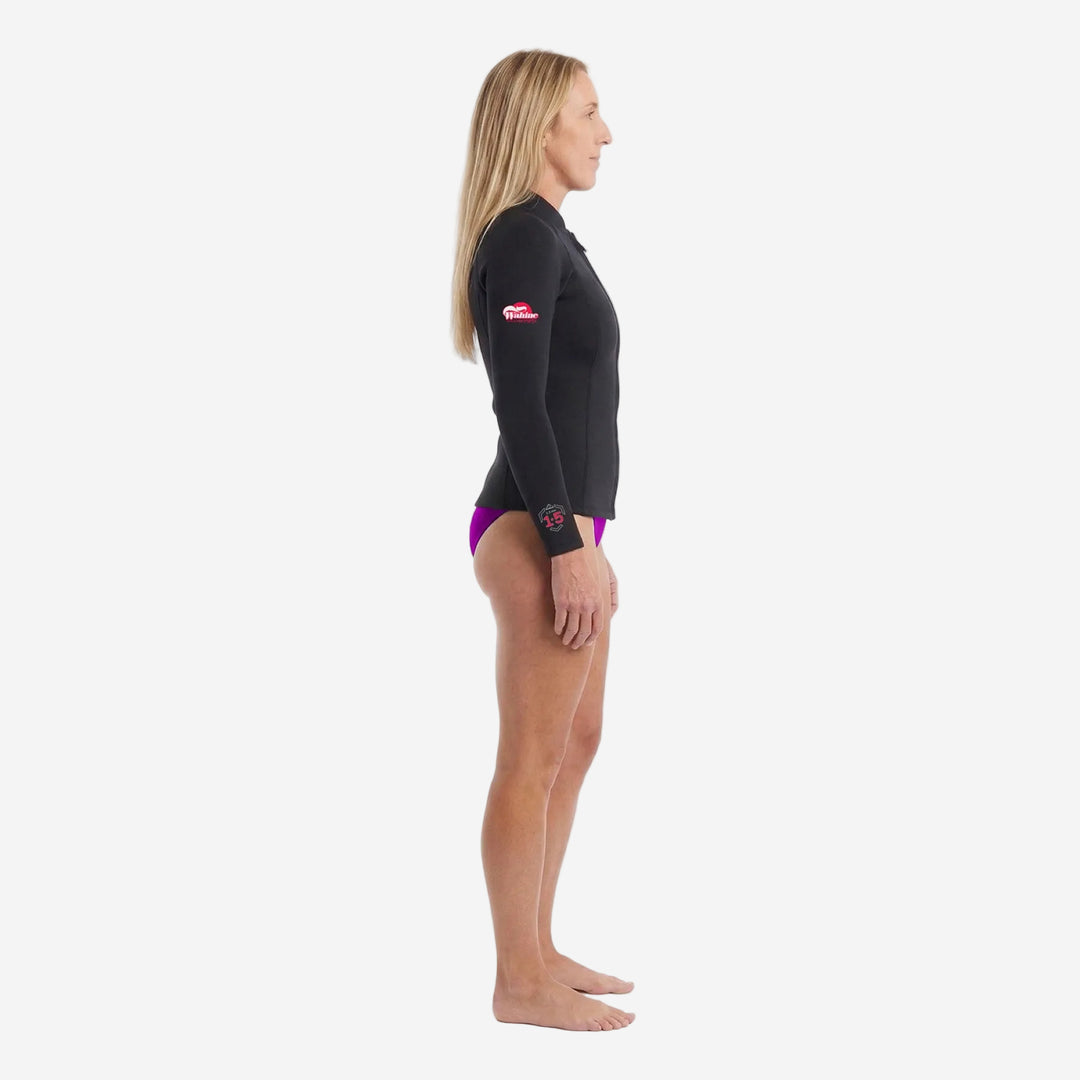 Wahine 1.5mm Front Zip Long Sleeve Wetsuit Top