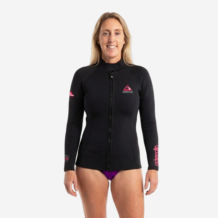 Wahine 1.5mm Front Zip Long Sleeve Wetsuit Top