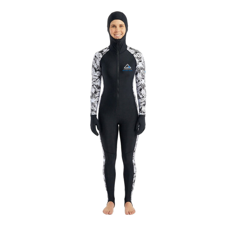 Enviro-Suit Hooded Lycra Stinger Suit - Black/White