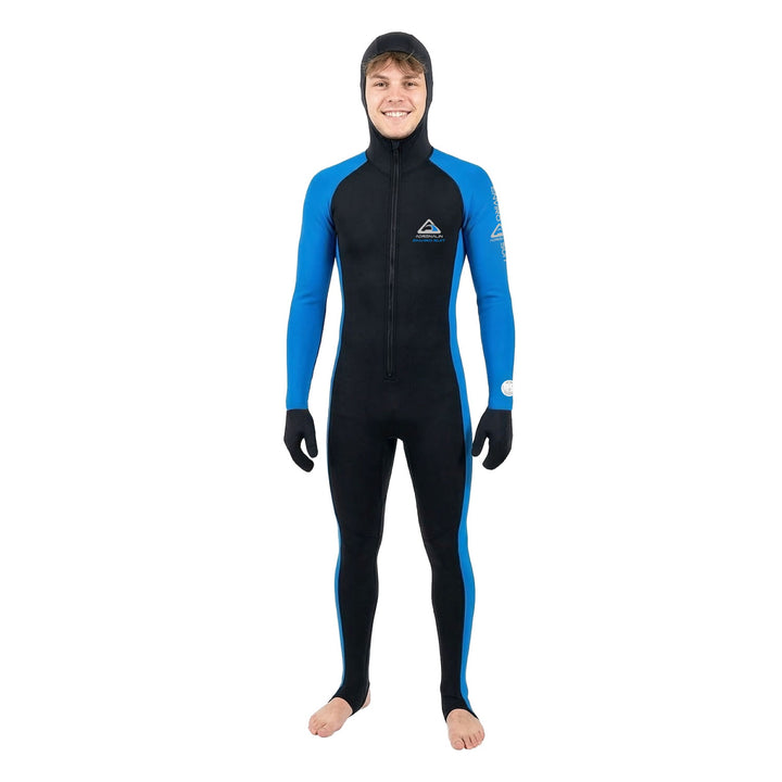 Enviro-Suit Hooded Lycra Stinger Suit - Black/Blue